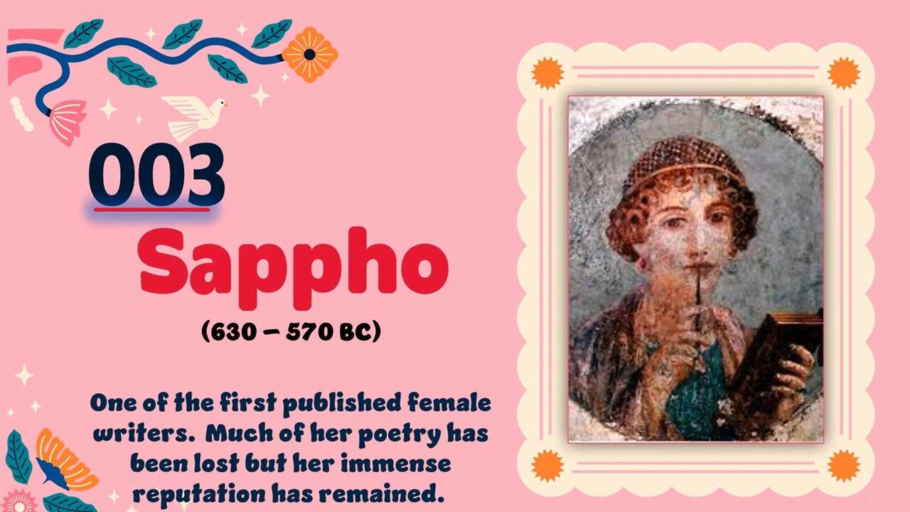 Sappho  ( 630 – 570 BC)  | TOP 150 Women That CHANGED THE WORLD | Short Biography